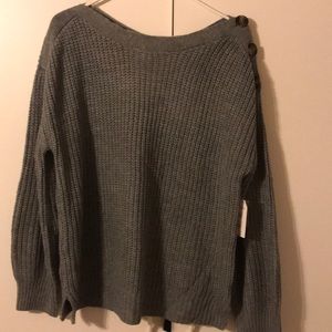 NWT Time and true shoulder button sweater Sz Xl